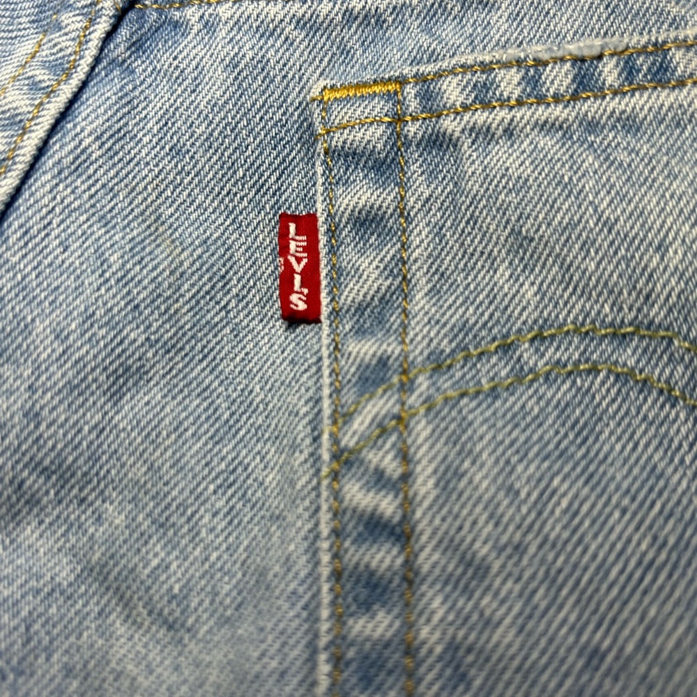 Levis 501 Original Light Wash High Waisted Cut Off Denim Shorts Womens 29 - Picture 4 of 5